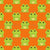 Cute Cartoon Frogs on Orange Wallpaper Image