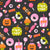 Trick or Treat Halloween Candy and Cute Pumpkins on Black Image