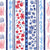 Watercolor, vintage, floral, ditsy, stripe, wallpaper, white, navy, blue, American, flags, 4th of July, women, girls, kids Image