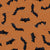 Halloween Bats on Orange Image