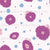 Lilac & Plum Purple Abstract Florals & Dots with Textured Periwinkle Circles - Botanical Accent - Spring & Summer Blue & Pink Blueberry Botanicals Image