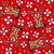 Red Nosed Reindeer and Peppermint Swirl Candies on Red Image