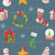 watercolor Christmas- dusty navy blue Image