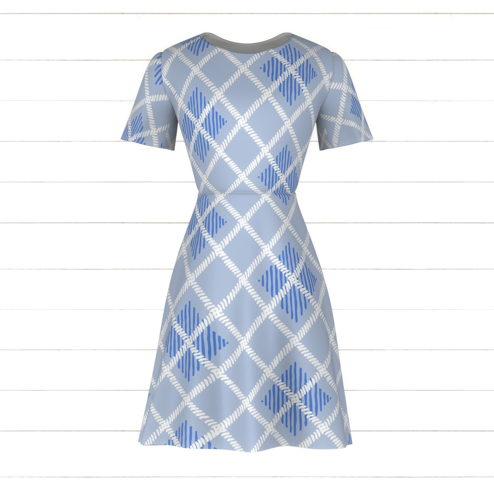 Blue plaid (Light blue preppy diamond squares)