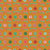 A Gingerbread Brown Background Featuring Candy Canes and Peppermint Discs in Traditional Christmas Colors in Horizontal Stripes to Create this Holiday Pattern Image