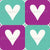 Heart Gingham Purple and Teal | Heart Checker Board | Monster Love Image