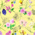Small Flowers on yellow,  small, 5-inch repeat Image