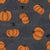 Pumpkins, Spiders, and Spider Webs on Gray Image