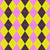 Argyle Pattern, Yellow Purple Baby Pink, Brown Stitching Image