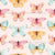 Penelope Colorful Watercolor Butterflies and Moths on Pink Image