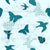 Butterflies and Swallows in Turquoise: Flying Things Collection Image