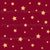 Shinig stars on red fabric Image