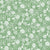 Trailing Stylized Floral with White Flowers and Leaves on Sage Green Wallpaper Image