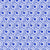 Periwinkle and Blue Nautilus Spirals with Polka Dots and Playful Organic Movement, Large Scale, Hexagon Blues, by Cassy's Color Creations Image