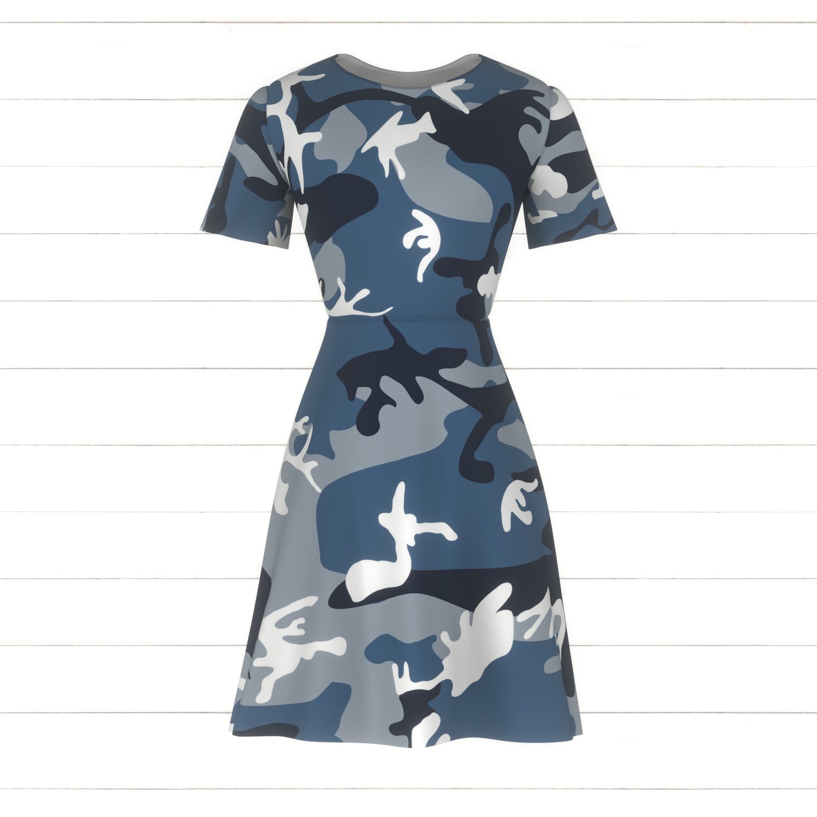 Winter Snow Blue Camouflage Pattern Military Army