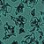 Camouflage of Doodled flowers, Camo, Teal, Turquoise, Trendy Camouflage, Casual wear camo, Womens camouflage, Flower camo, Girls Camo Image