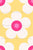 Pink and White Daisy on Pastel Yellow Background Fun + Flirty Pink Collection Image