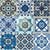 Mediterranean Mixed Tiles, Portugese, Azulejo, Majolica 19-27 Image