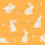 Bunnies Beige and Yellow Ochre Spring Bunny Cute Rabbits Pink Flowers Image