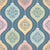 Pastel Rainbow and Navy Vintage Christmas Ornaments Cream Ogee Dots Image