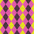 Argyle Pattern, Pink Yellow Purple, Brown Stitching Image