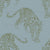 Olive Walking Leopards on Blue Grey Image