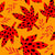 Autumn leaves with polka dots in red and orange, large Image