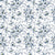 Floral Spray Navy and citron flower large scale fabric Image