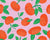 Tangerine Bounce: Reddish-orange citrus fruit on a pink background bright and bold for kids prints Image