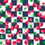 Red Cherries on Navy and White Checkers Image