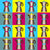 Pop Art Espresso Pot on Blue Yellow Green and Purple Image