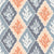 Playful Seaweed Coastal Harlequin in Blue and Coral Image