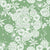 Hand Drawn White Botanical Flowers and Leaves on Sage Green with Spirals Wallpaper Image