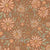 Hand Painted Watercolor Daisy Floral in Peach and Sage on Terracotta Image