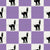 Scaredy Cat Checkerboard in Purple and White Image