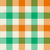 Retro gingham in jade and orange. Image