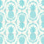 Pineapple Fruit Damask Pool Blue on Ivory Image