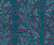 Folk Floral Vine with Crimson Blossoms Vintage Botanical on Teal Image