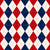 Argyle Pattern, White Red Navy Blue, Black Stitching Image
