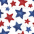 Patriotic Blue and Red Stars on White Image