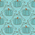 Pumpkins and Ribbons Turquoise Teal Blue Image