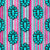 Serape Stripes and Squash Blossoms in Hot Pink and Turquoise Blue Image