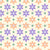 Geometric Shades of Lilac, Sage, and Peach Fuzz Florals on Muted Sunshine Yellow - Peach Fuzz Spring Image