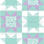 Floral Quilt Stars Seafoam Blue Green, Purple And White Version 3 Image