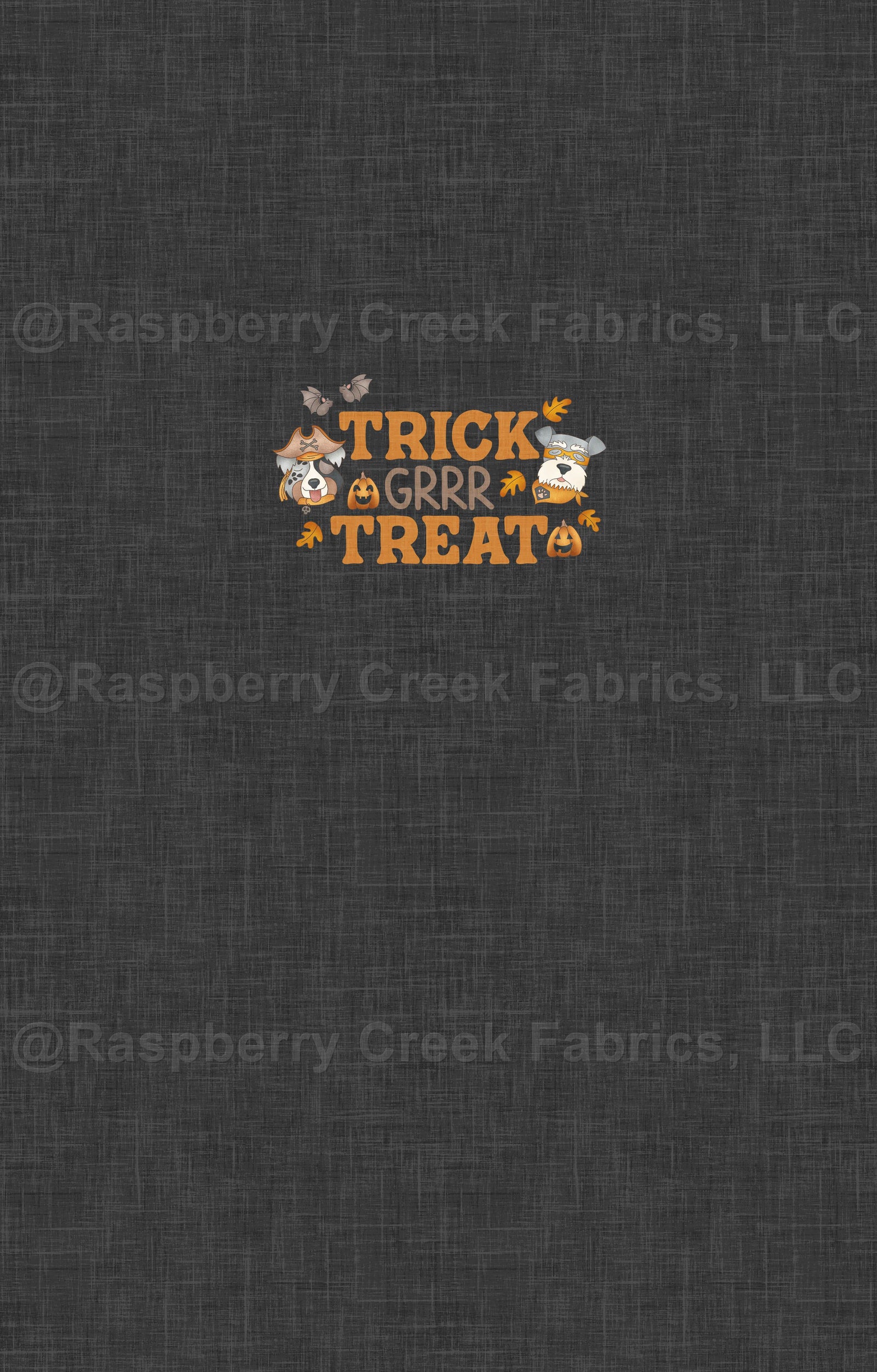 Trick Grrr Treat Panel, Paws & Pumpkins by Krystal Winn Design