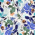 Blue Watercolor Floral Wallpaper, Flowers, Hand Painted, Large Scale, Abstract Florals, Flora-Blue Bouquet Collection by The Enchanted Easel Image