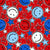 Patriotic Happy Faces and Stars in Red Image