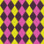 Argyle Pattern, Purple Pink Yellow, Black Stitching Image