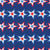 Patriotic Red, White, and Blue Stars Stacked in Horizontal Stripes on a Royal Blue Background Image