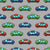 Colorful Toy Pixelated Video Game Cars on Gray Image